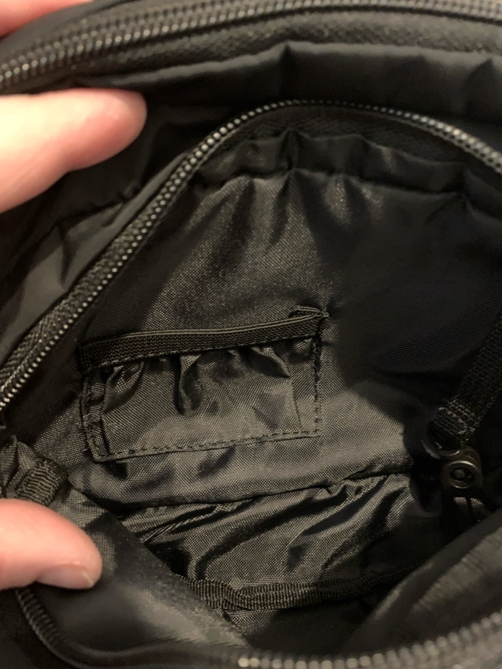 adidas Originals Black Trefoil Waist Bag with White Logo - Picture 3 of 6